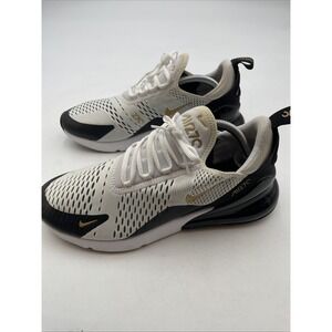 Nike Air max 270 White Black Gold Mens Size 10 Sneakers Airmax Shoes AV7892-100